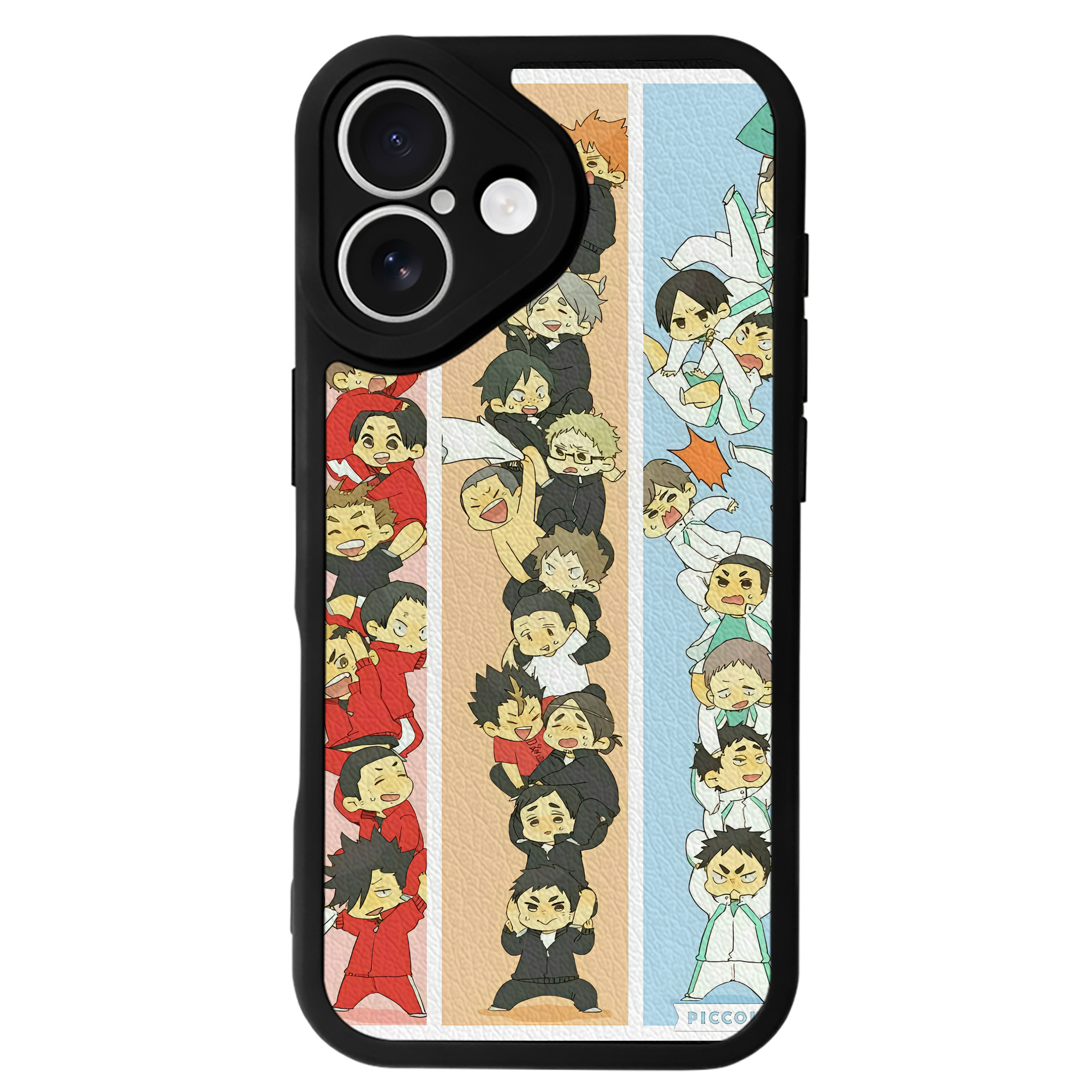 （画像用） ハイキュー!! Haikyu!! 【iPhone 16シリーズ対応】シリコンスマホケース（レザー調） 材質：シリコン